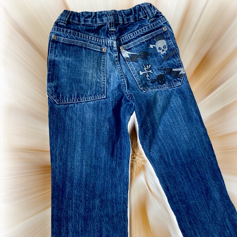 VTG 90’s Kids Denim with Skull Design